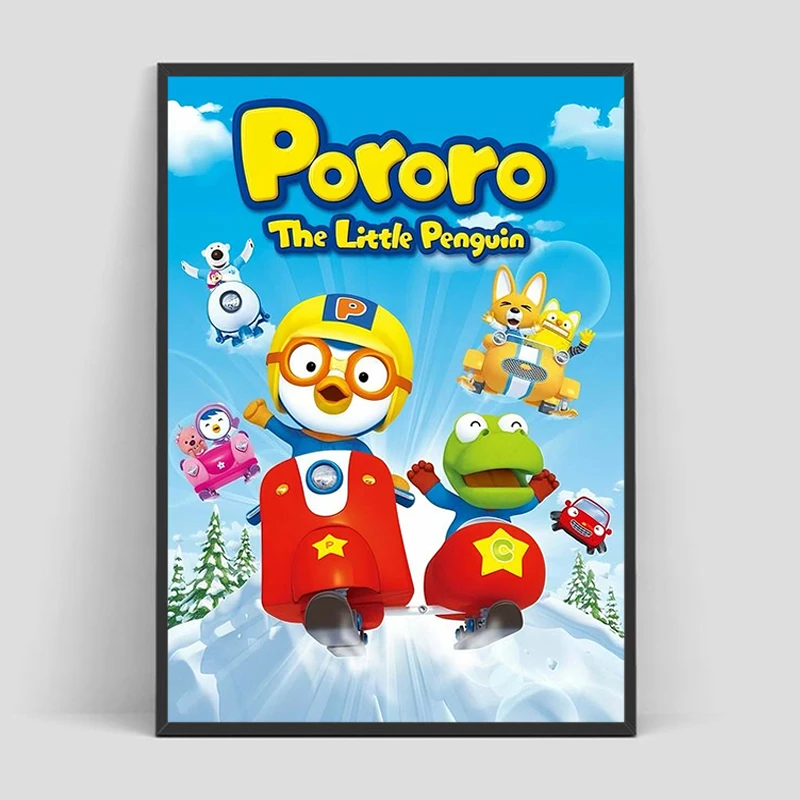 

Cartoon Cute P-Pororos-S Penguin Poster Pictures Wall Decor Room Aesthetic Interior Posters Bedroom Decoration Art Mural Gift