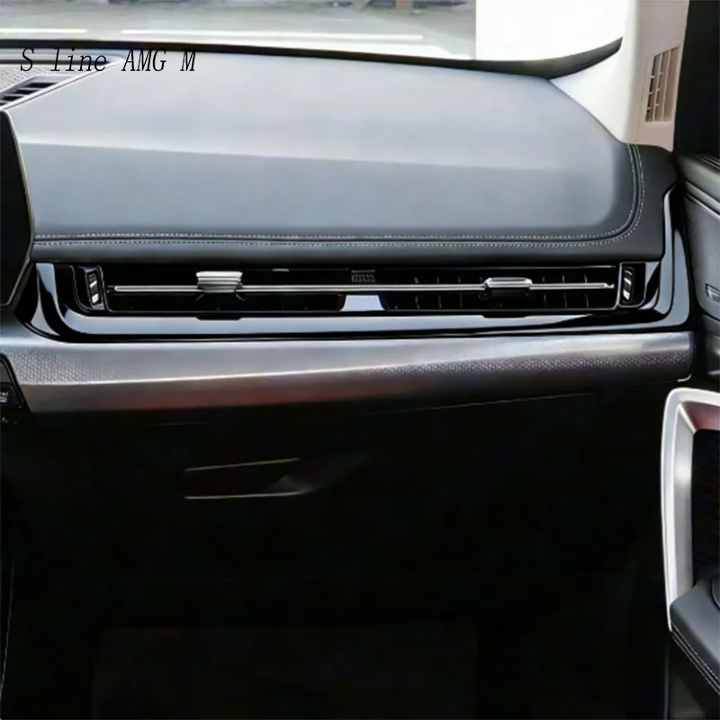Para BMW X1 iX1 U11 X2 iX2 U10 2023-2025 compartimento central para coche reposabrazos cerradura de puerta tablero AC salida de aire marco cubierta pegatina embellecedora