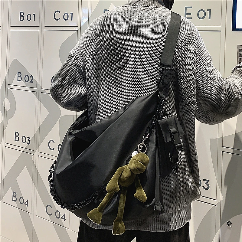 

Minimalist Japanese Workwear Large Capacity Casual Single Shoulder Crossbody Messenger Bag for Women and Men