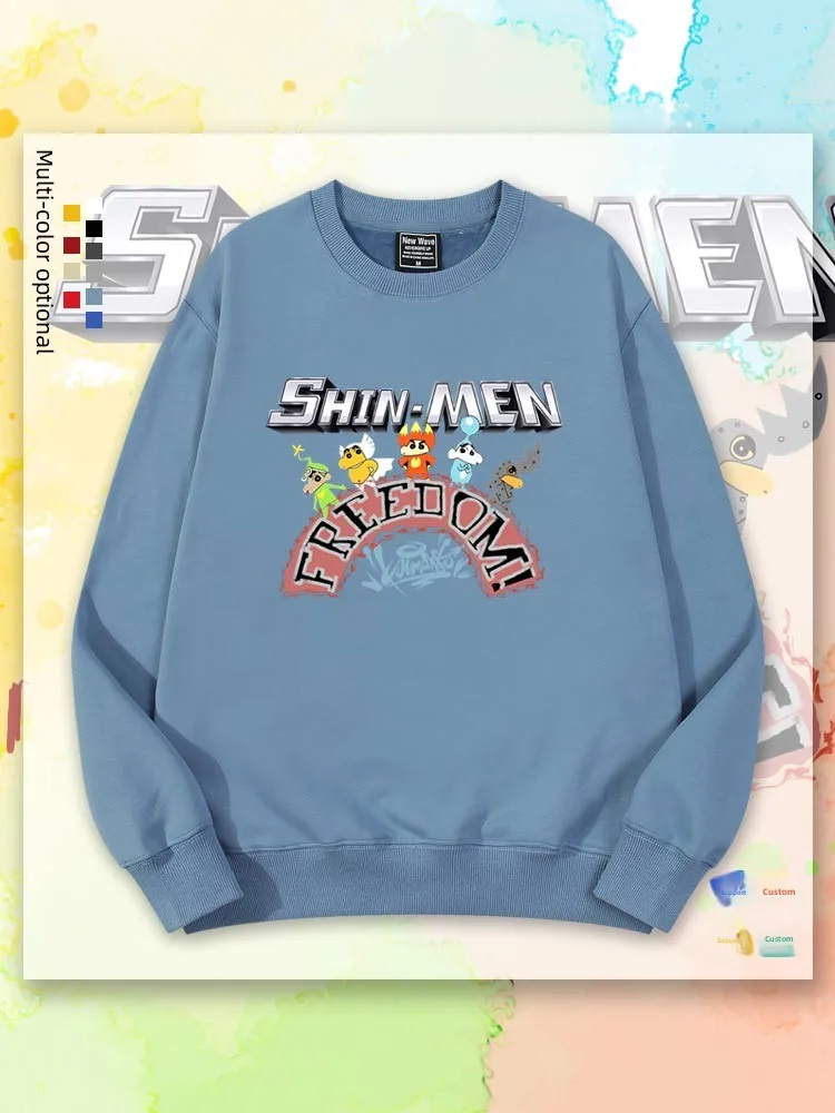 

Детская верхняя одежда, толстовка с круглым вырезом и принтом персонажей мультфильмов, повседневная свободная одежда, модная одежда на осень-зиму