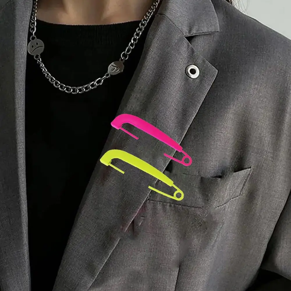 Пряжка на талию, флуоресцентная булавка, шелковый шарф, пряжка, аксессуары для одежды, брошь-корсаж, красочный корейский стиль, свитер, брюки, булавка для костюма