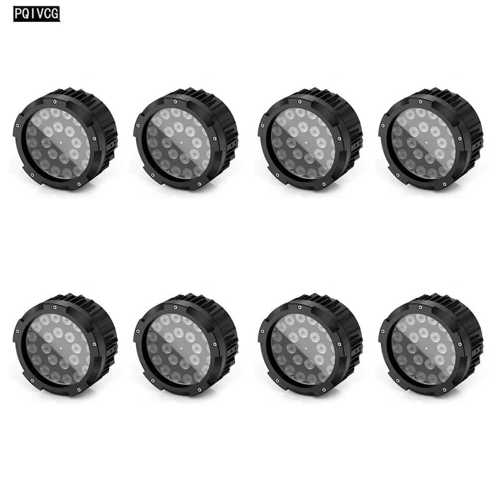 

8 шт. 24x18 Вт RGBWA UV 6-в-1 светодиодный IP65 водонепроницаемый номинальный светильник наружное сценическое осветительное оборудование полноцветные DJ светодиодные фонари