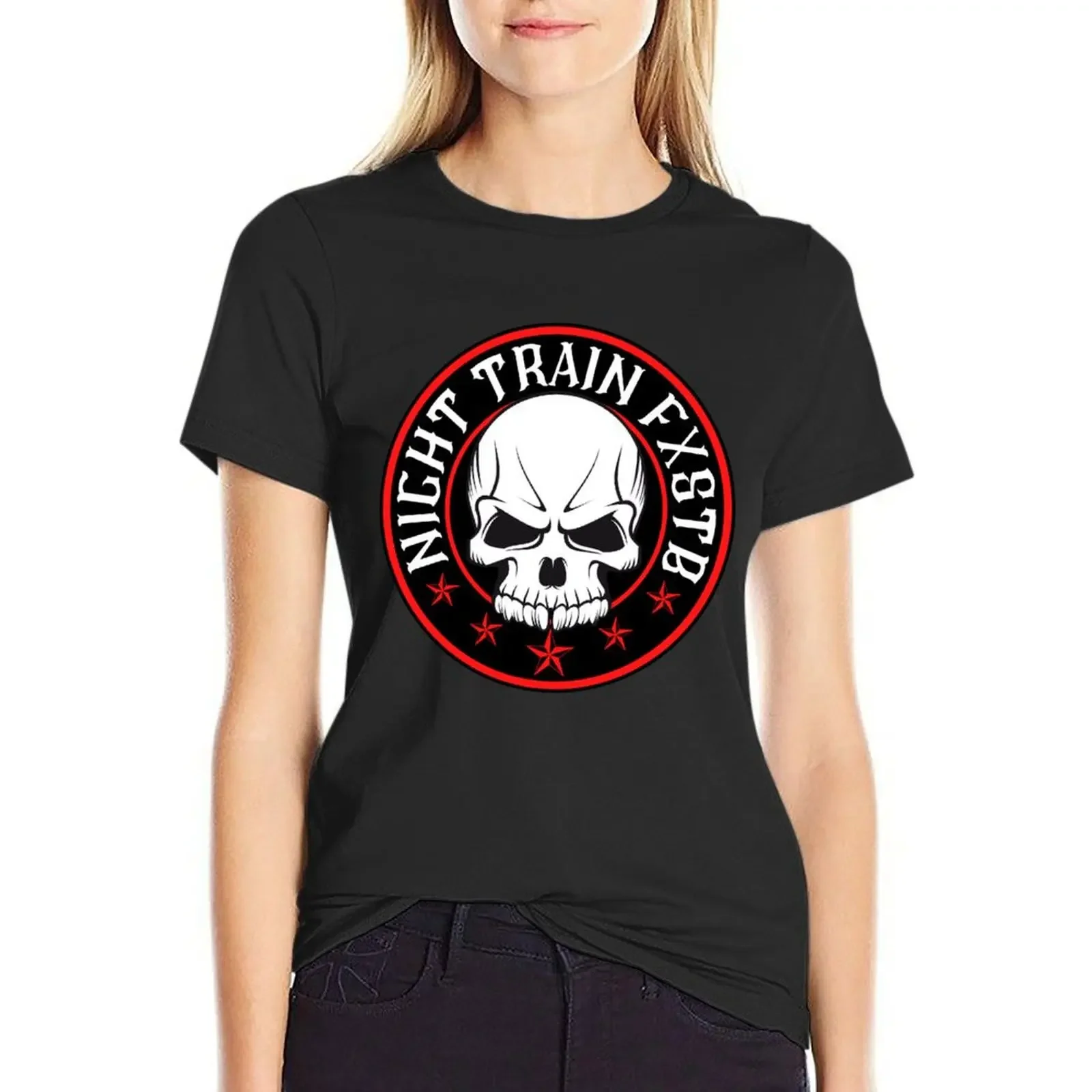 

The Night Train FXSTB T-Shirt korean fashion oversized Blouse tshirts for Women