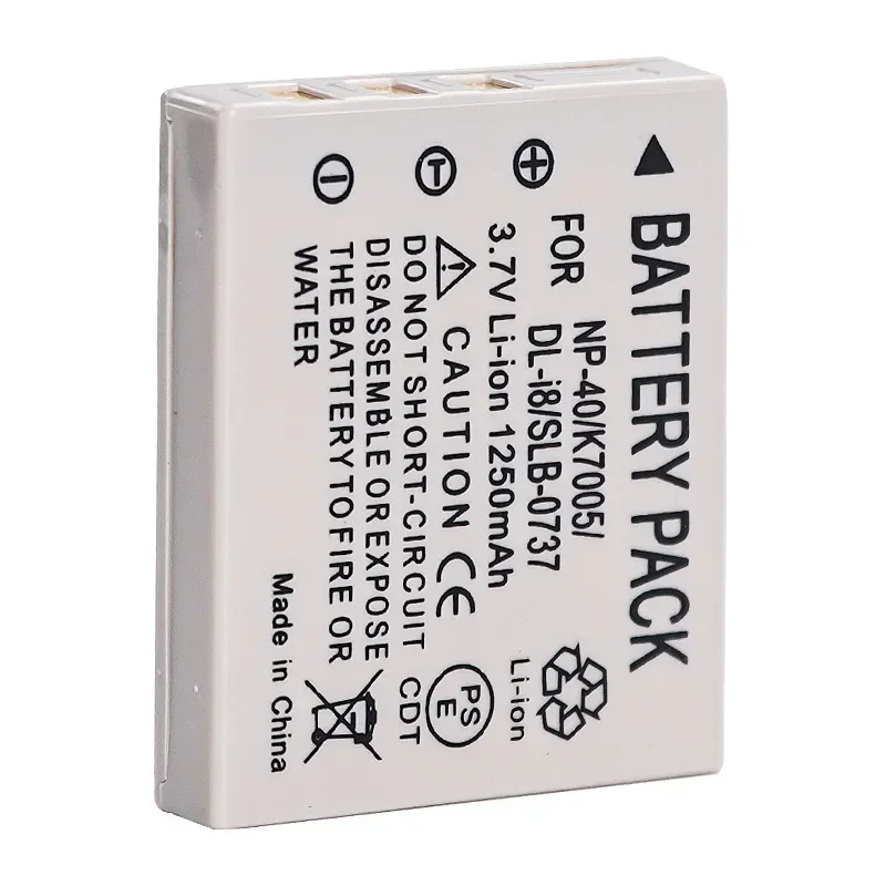 3.7V 1250mAH FNP-40 Battery Suitable for Fuji Camera K7005 SLB-0737 0837 D-LI8 CGA-S004
