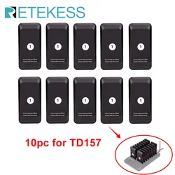 Retekess 10Pcs Coaster Pagers Receivers For TD157 Restaurant Pager Wireless Calling System For Coffee Church Bar Beauty Salon