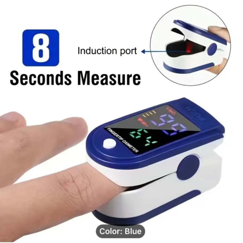 Portable Four-color Fingertip Oximeter Heart Rate Meter Pulse Blood Oxygen Saturation OLED Screen Digital Tube Practical Monitor