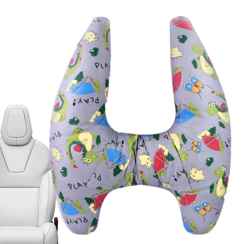 Kids Travel Pillows For Car Car Children's H Shape Head Support Pillows Skin-Friendly Fabric Sleeping Artifact For Mini Cars