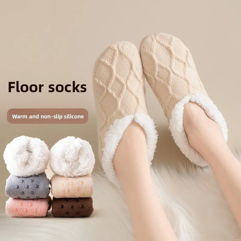 

Fall and Winter Floor Socks Home Warm Women Snow Socks Sleep Carpet Slippers Socks Non-slip