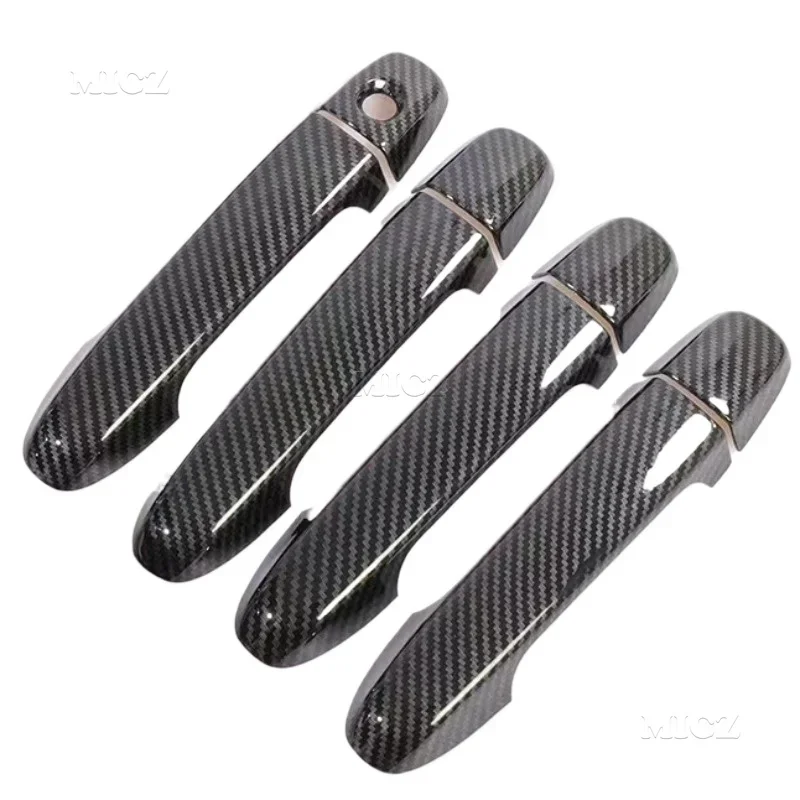 For Kia Forte Accessories Door Handle Cover Trim Handles Covers Plastic Imitation Carbon Fiber 2009 2010 2011 2012 2013