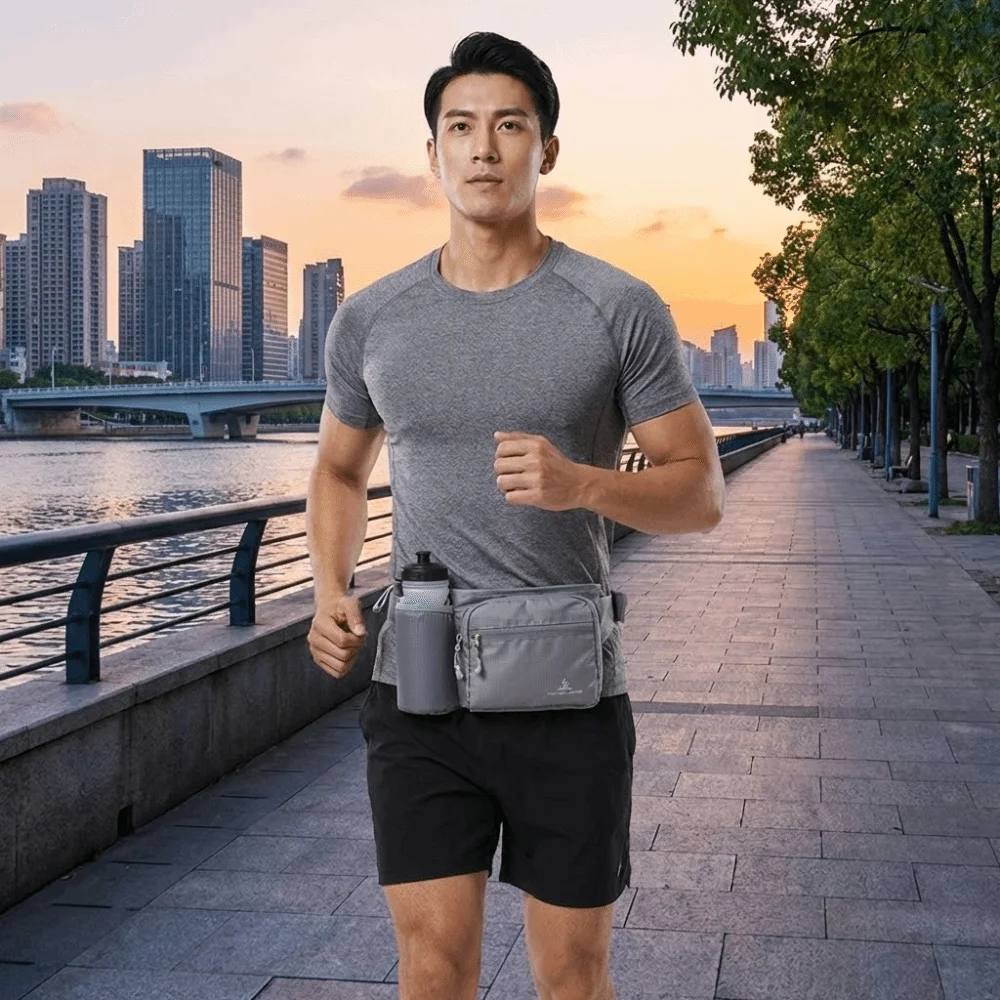 

Многофункциональная поясная сумка, легкая водонепроницаемая нагрудная сумка для телефона, из оксфордского материала, с невидимым дизайном, сумка для бутылки с водой, для бега