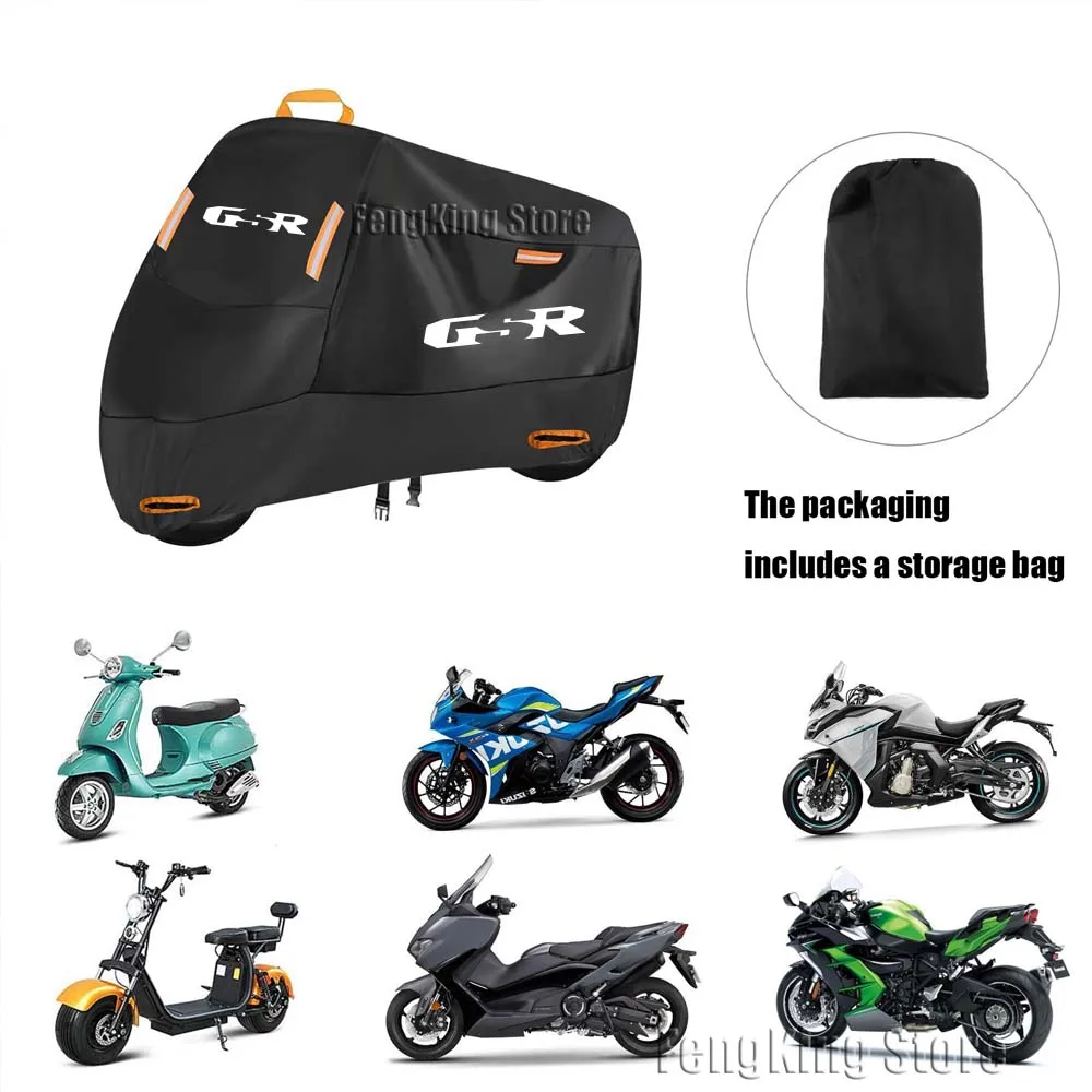 For GSR400 GSR600 GSR750 GSR 400 600 750 Motorcycle Cover Waterproof All Season Dustproof UV Protection Motorbike Cover