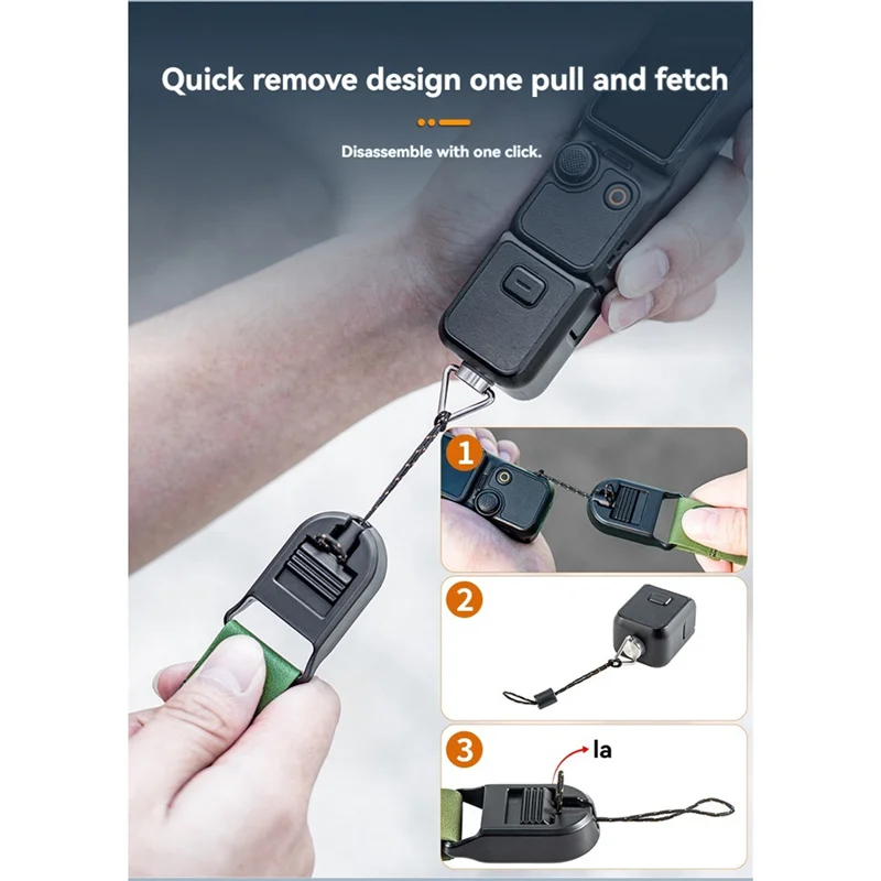 JABS-Adjustable Wrist Strap For DJI Pocket3 Adjustable Anti-Lost Lanyard For DJI Action5pro/4/3/Insta360 X4 3/Go3s/Ace/Gopro13/1