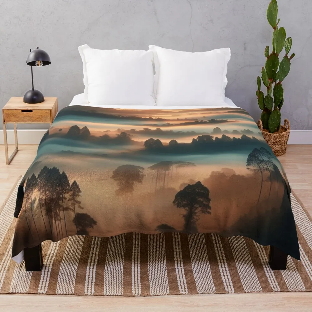 

Mystical Morning Throw Blanket Camping Sofa Blankets