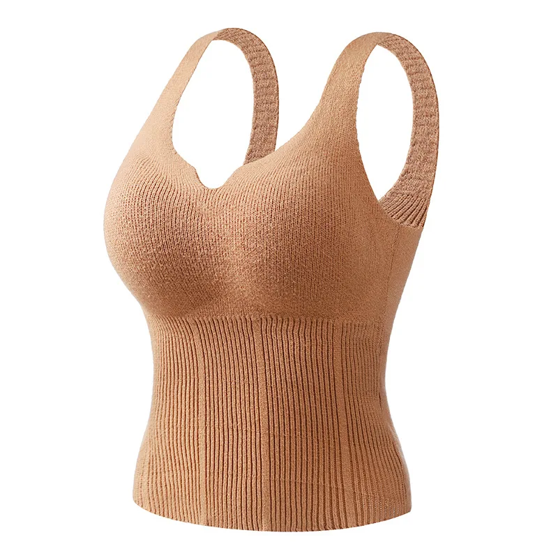 Prayger Warm Tops Women Thermal Underwear Bra Lifter Padded Vest