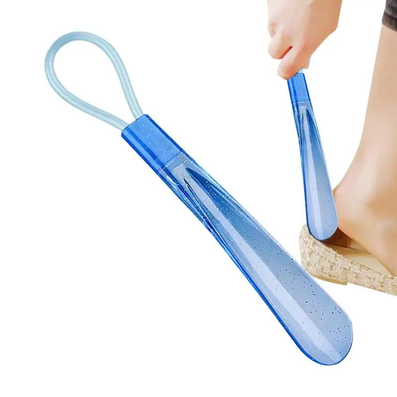 Shoe Horns Short  Handle 21cm Shoe Horn Plastic  shoe horn for seniors Shoe Spoon Professional Aid Tool Shoe Accessories
