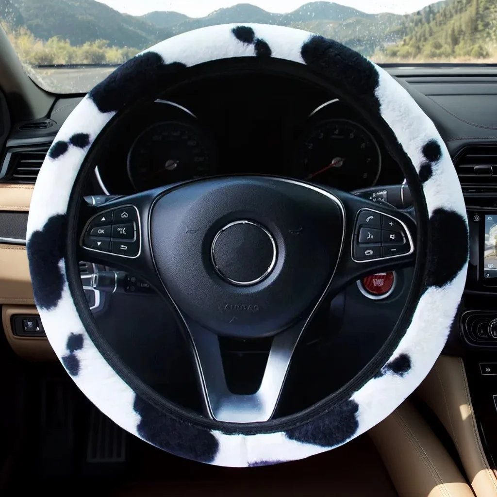 

Elastic Carbon Fiber PU Leather Steering Wheel Cover - No Inner Ring Multi-Color Auto Accessory