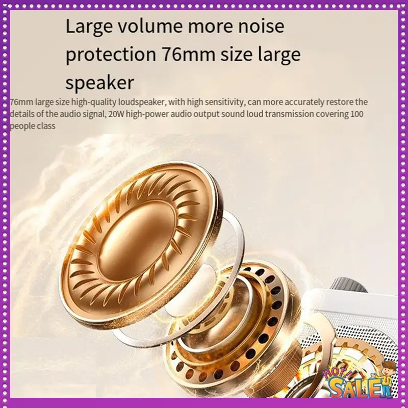 AA87 Wireless Megaphone Speaker Voice Amplifier With Lavalier Microphone For Teachers, Elderly, Tour Guides