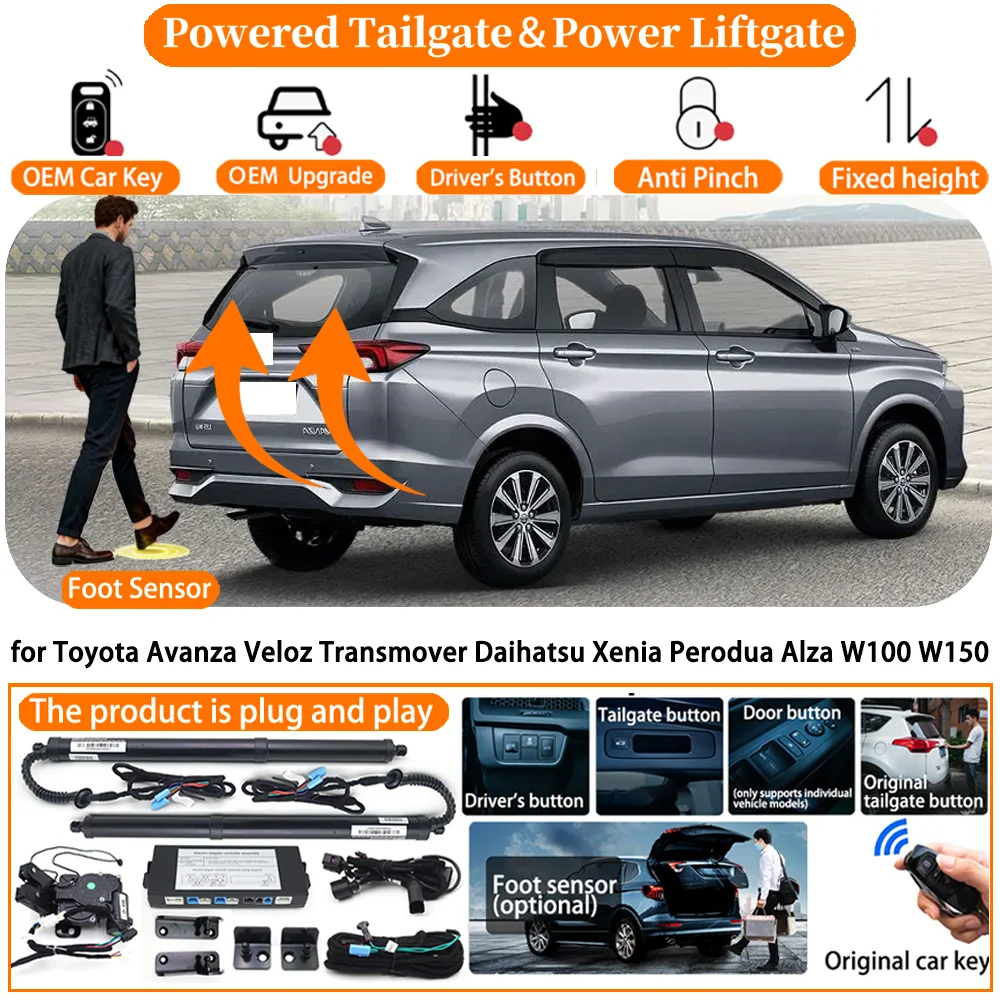 

Car Powered Tailgate system for Toyota Avanza Veloz Transmover Daihatsu Xenia Perodua Alza W100 W150 Electric Power Tailgate
