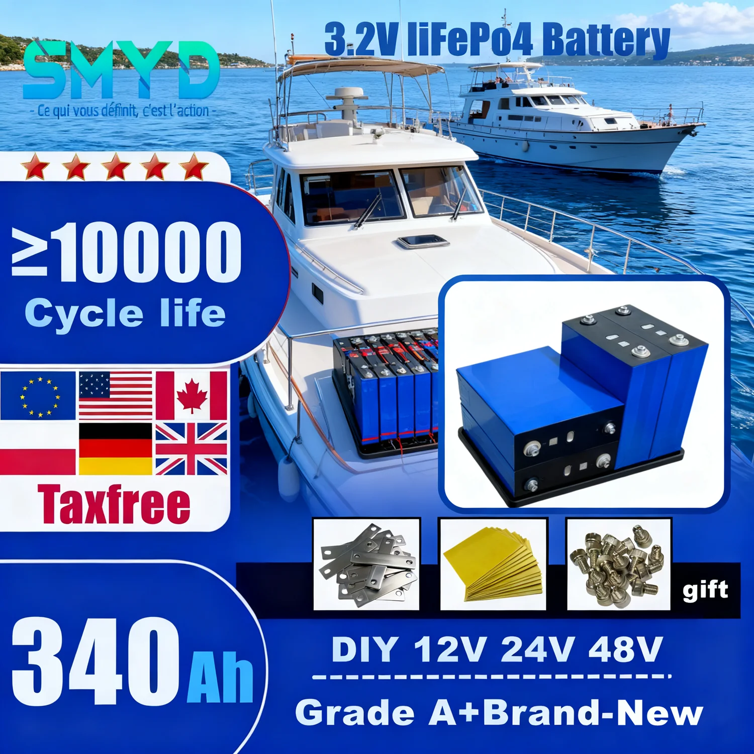 100% New 3.2V Lifep…