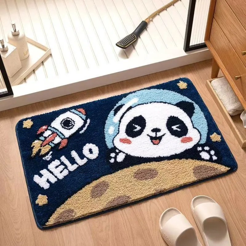 Imitation cashmere bathroom floor mat toilet toilet toilet door absorbent foot mat household quick-drying carpet