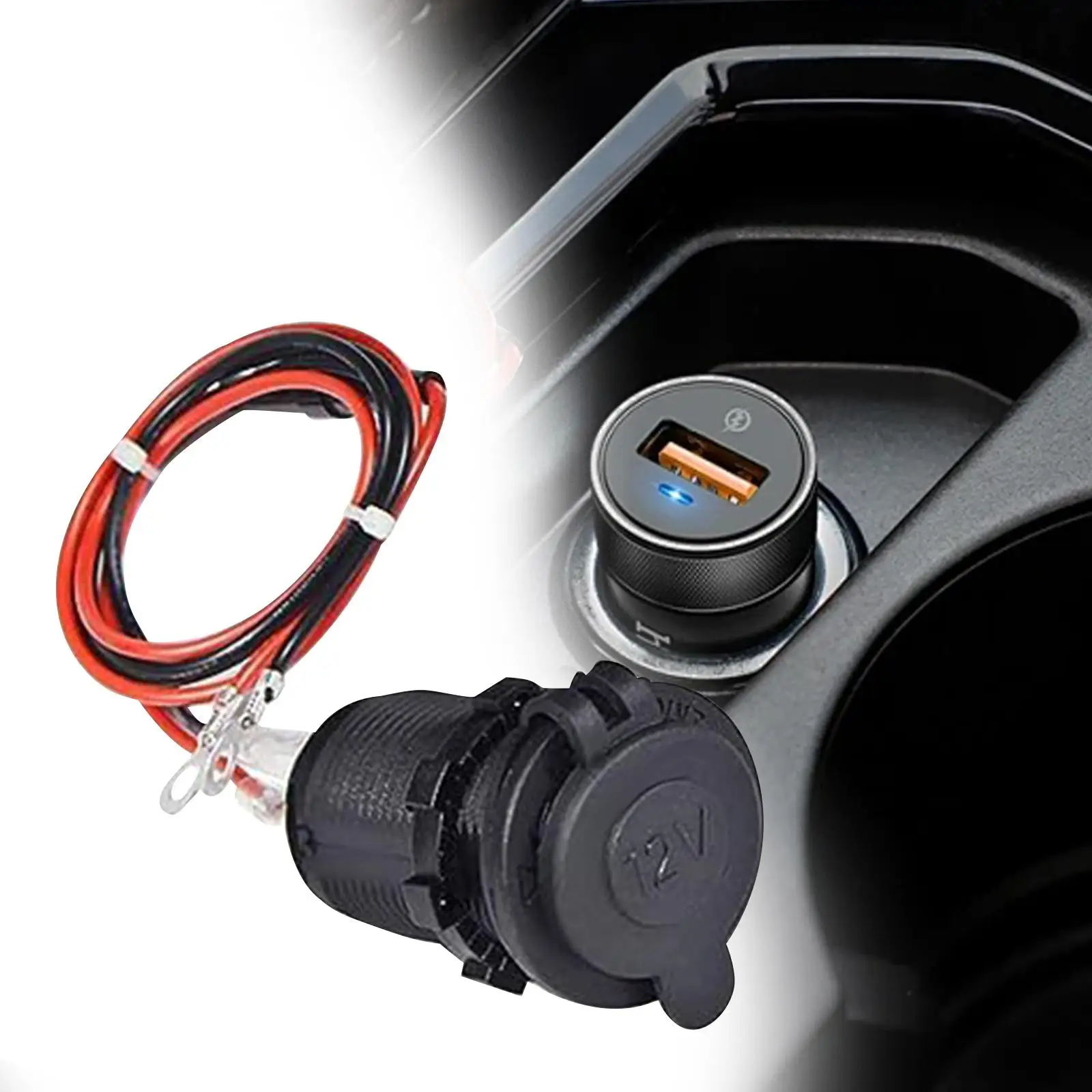 

Car Cigarettes Lighter Socket Female Power Outlet Socket for ATV Boats
