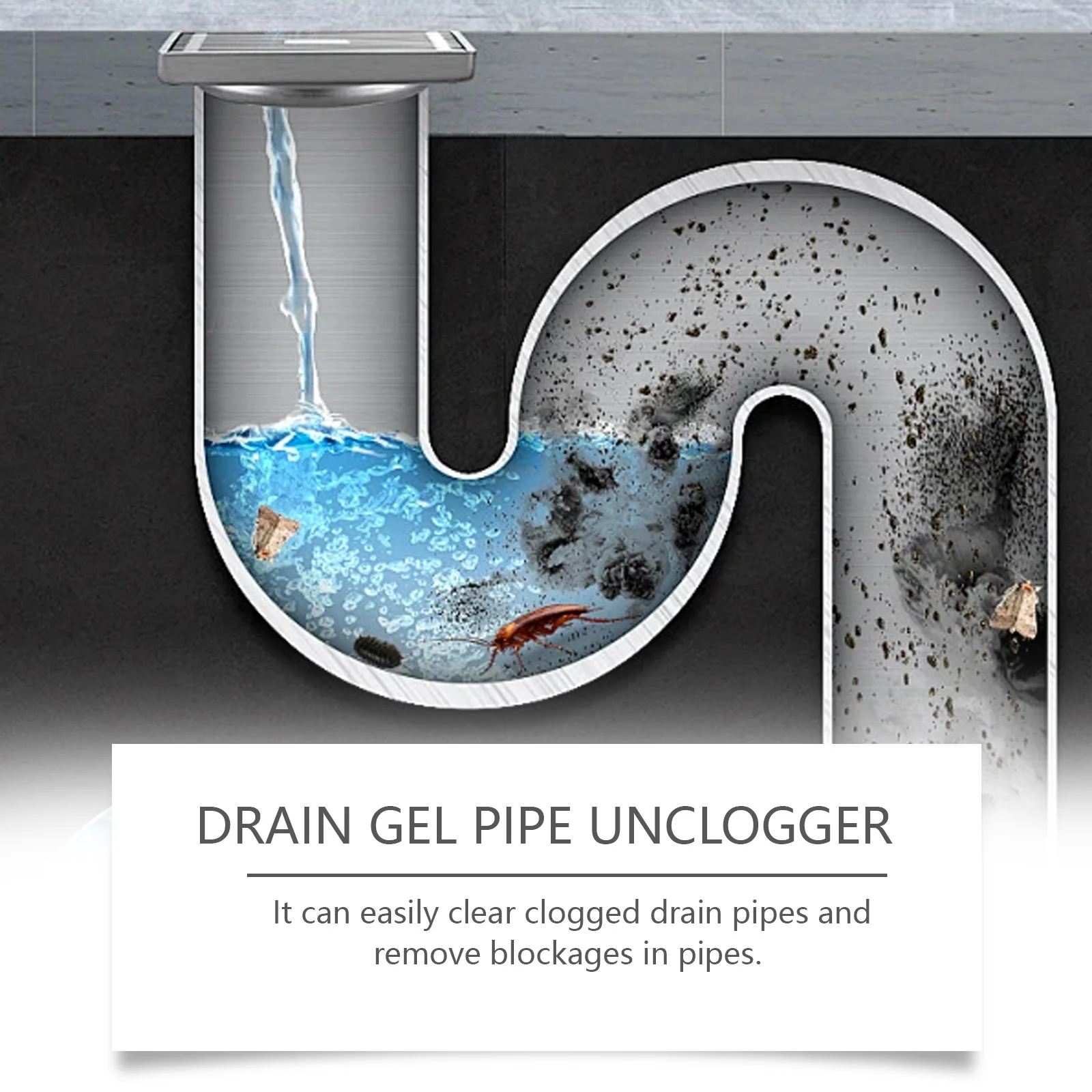 Drain Cleaner Powder Kitchen Pipe Dredge Deodorant Toilet Sewer Clogging Remover Powder Closestool Bathroom Dredging Agent Sink view 3