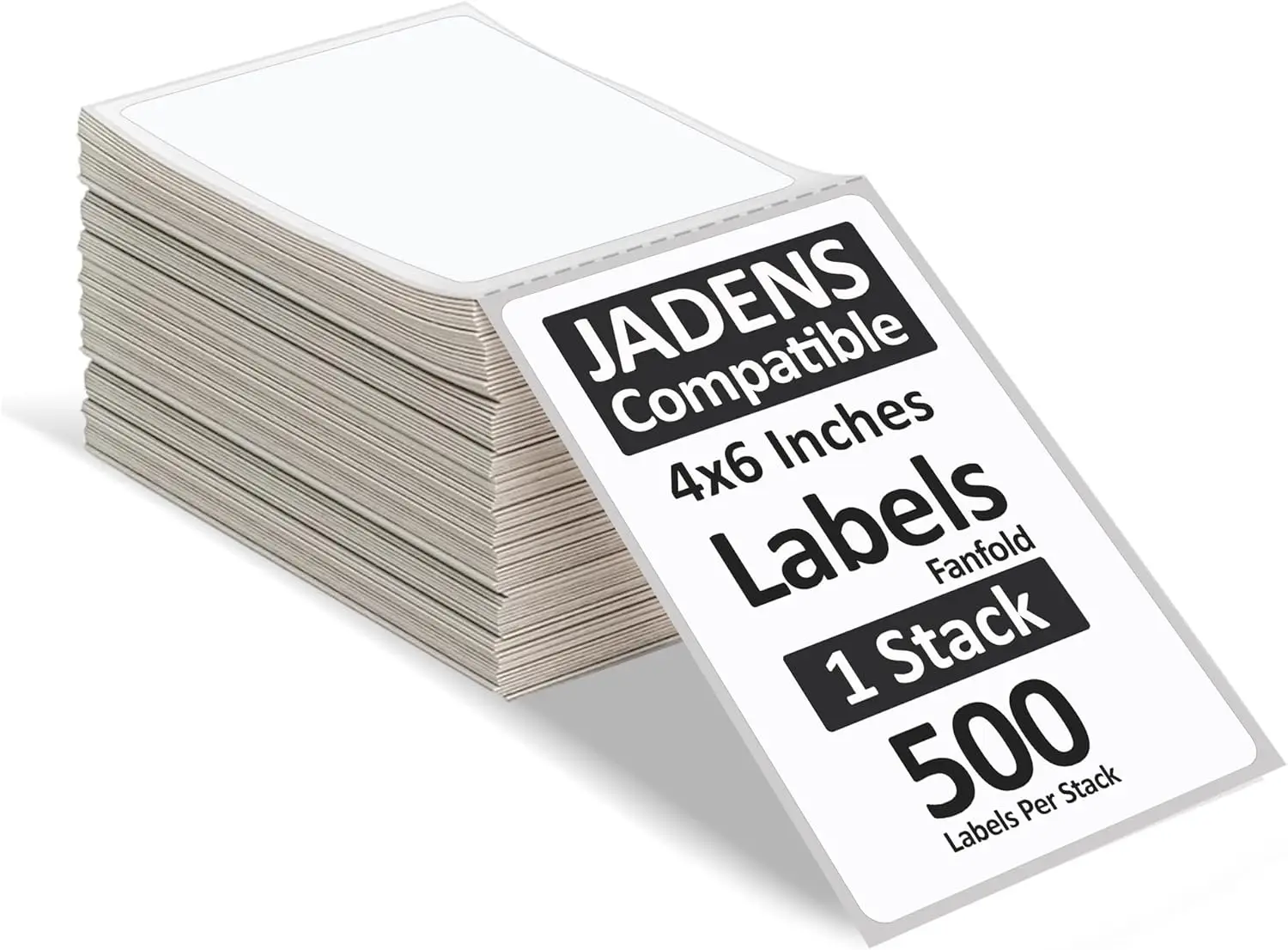

4x6 Thermal Shipping Labels, 500 per Stack, Compatible with JD268BT and Similar Printers