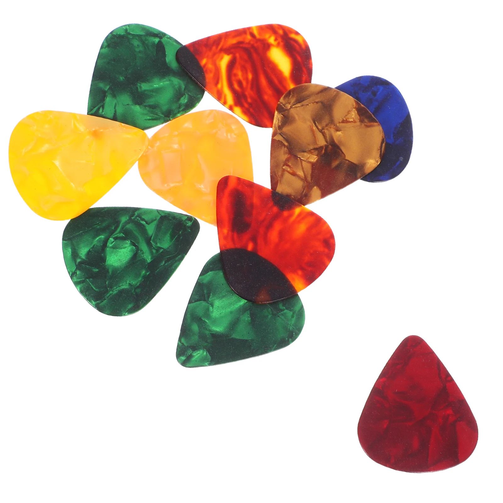 

10pcs Guitar Picks Colorful Bass Plectrum Mandolin Accessories Ukulele Banjo Stringed Instruments Premium Light