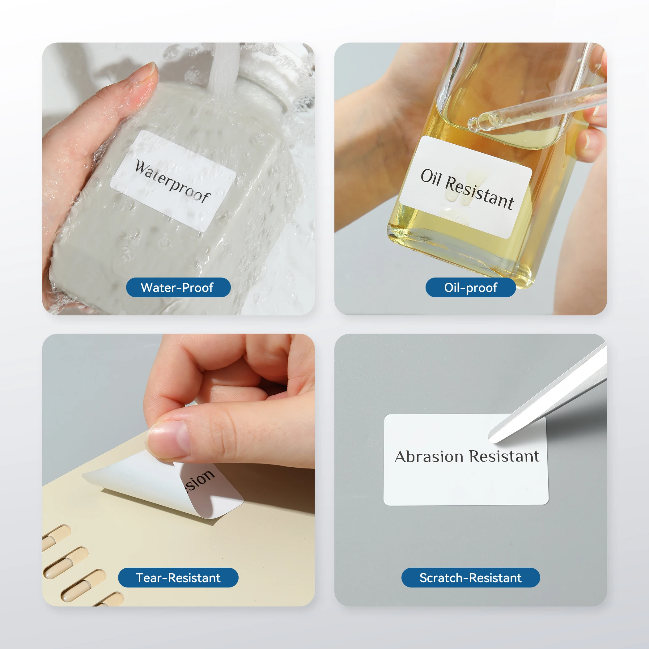 Niimbot B1 English Label Printer Portable Handheld Thermal Printer Mini Barcode QR Code Sticker Paper Color Rolls Maker Cable