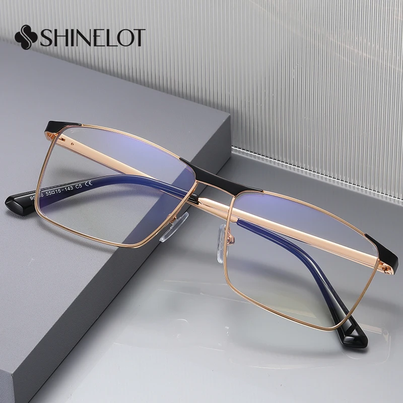 

95888 Classic Men Rectangle Eyeglasses Frame Male Eye Protection Durable Workplace Glasses Medical Grade Eyewear