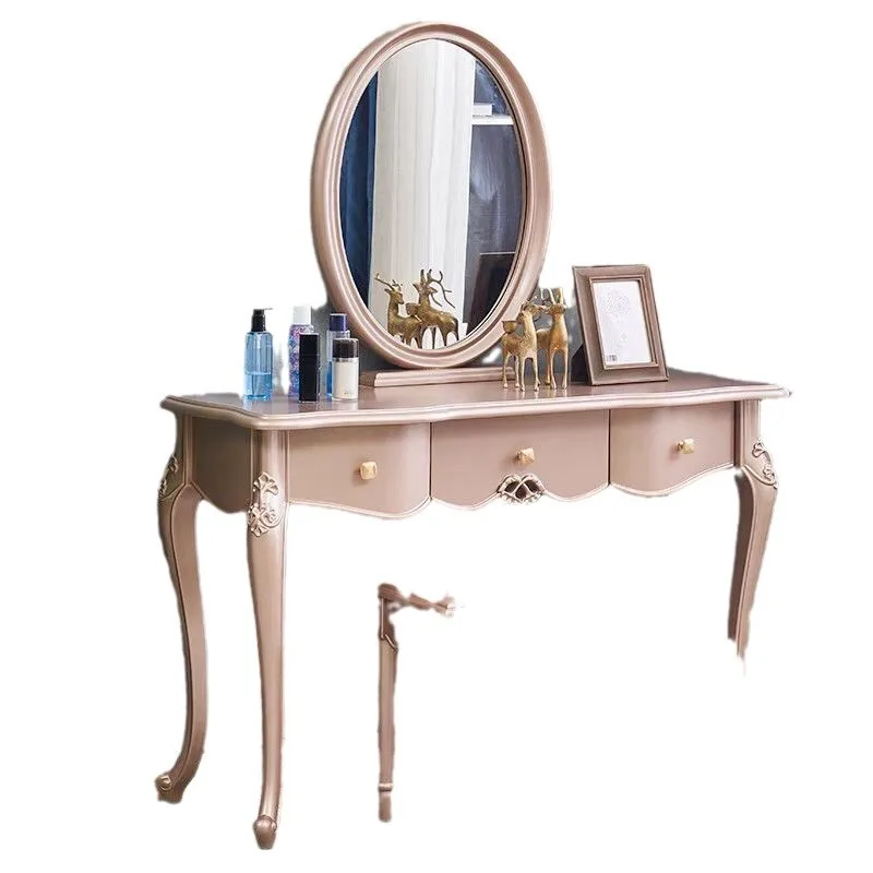

New light luxury American solid wood dressing table modern simple bedroom makeup