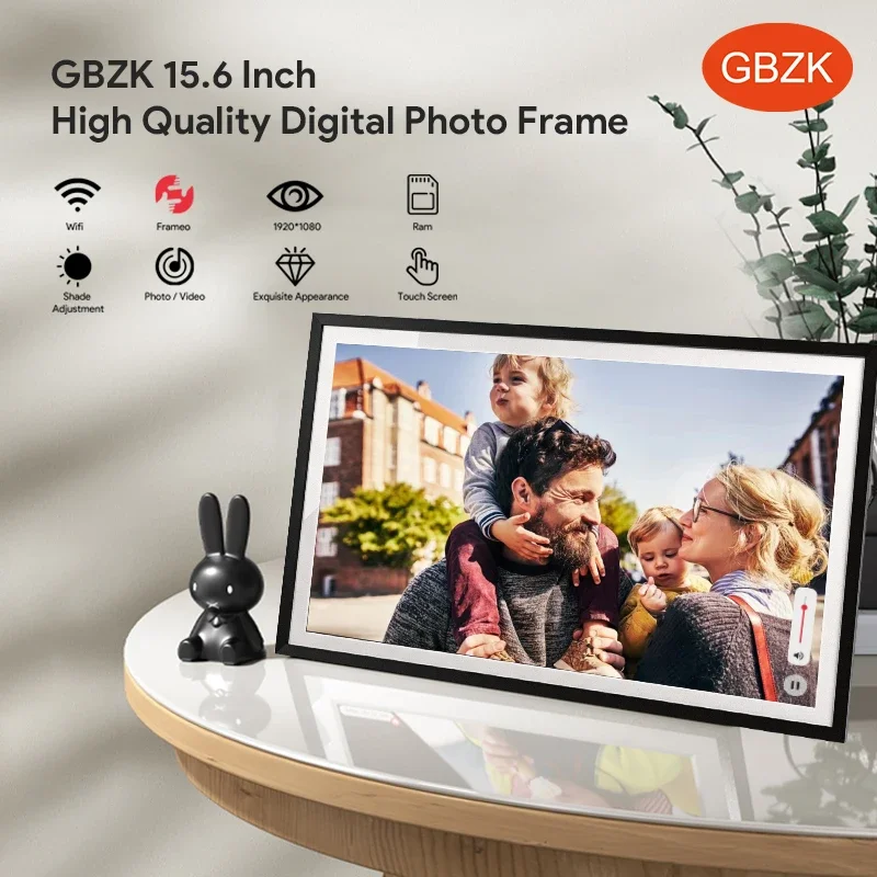 2026 Digital Picture Frame 15.6 Inch Wifi Digital Photo Frame1920*1080 IPS, Birthday, Anniversary,Wedding Gift For Women