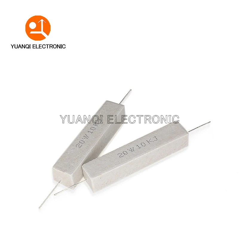 1 piece 20W 5% Cement Resistor Power Resistance 0.1R-10K 0.47 1 1.5 2.2 2.5 3 4.7 5.1 6 10 22 24 33 47 100 1.8K 2.2K 4.7K ohm