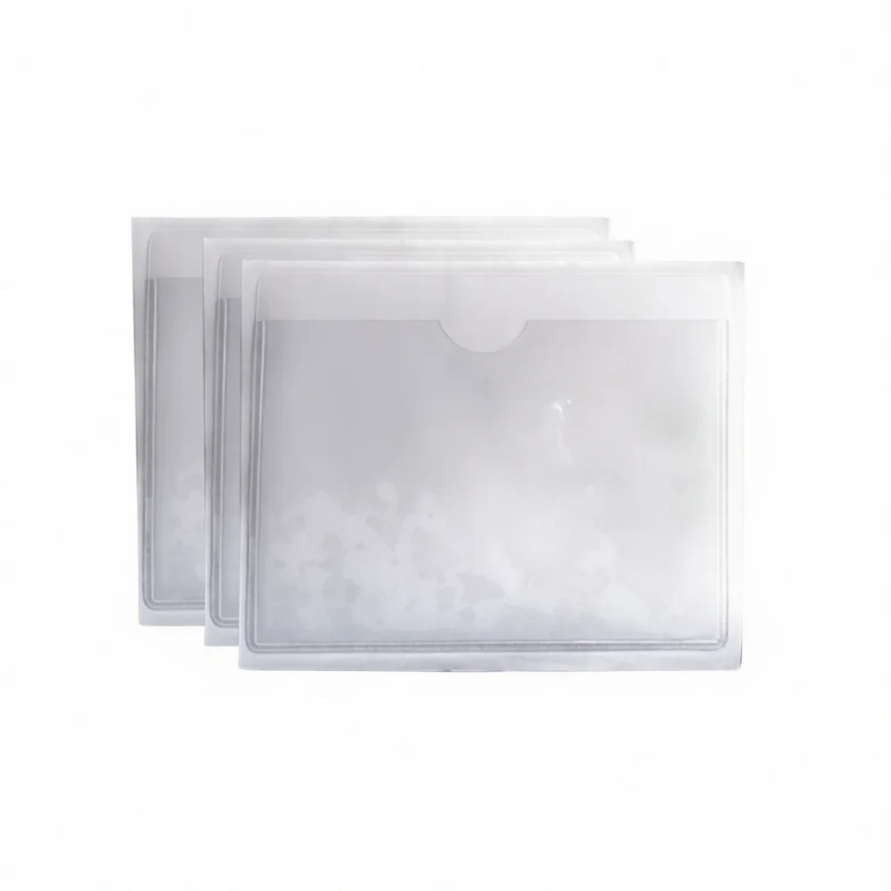 Self Adhesive Clear Label Sleeve Transparent Plastic Protector Pouch For Warehouse Bin Shelf Marker Office Storage Tool