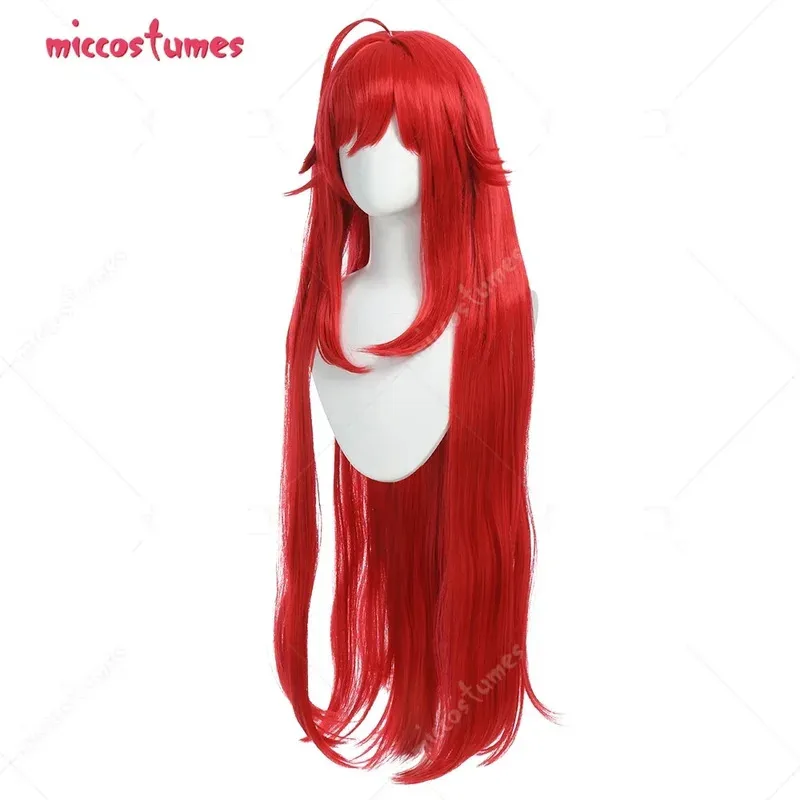 

CyMiccostumes женский парик для косплея Риас на Хэллоуин, красный длинный парик для косплея с челкой