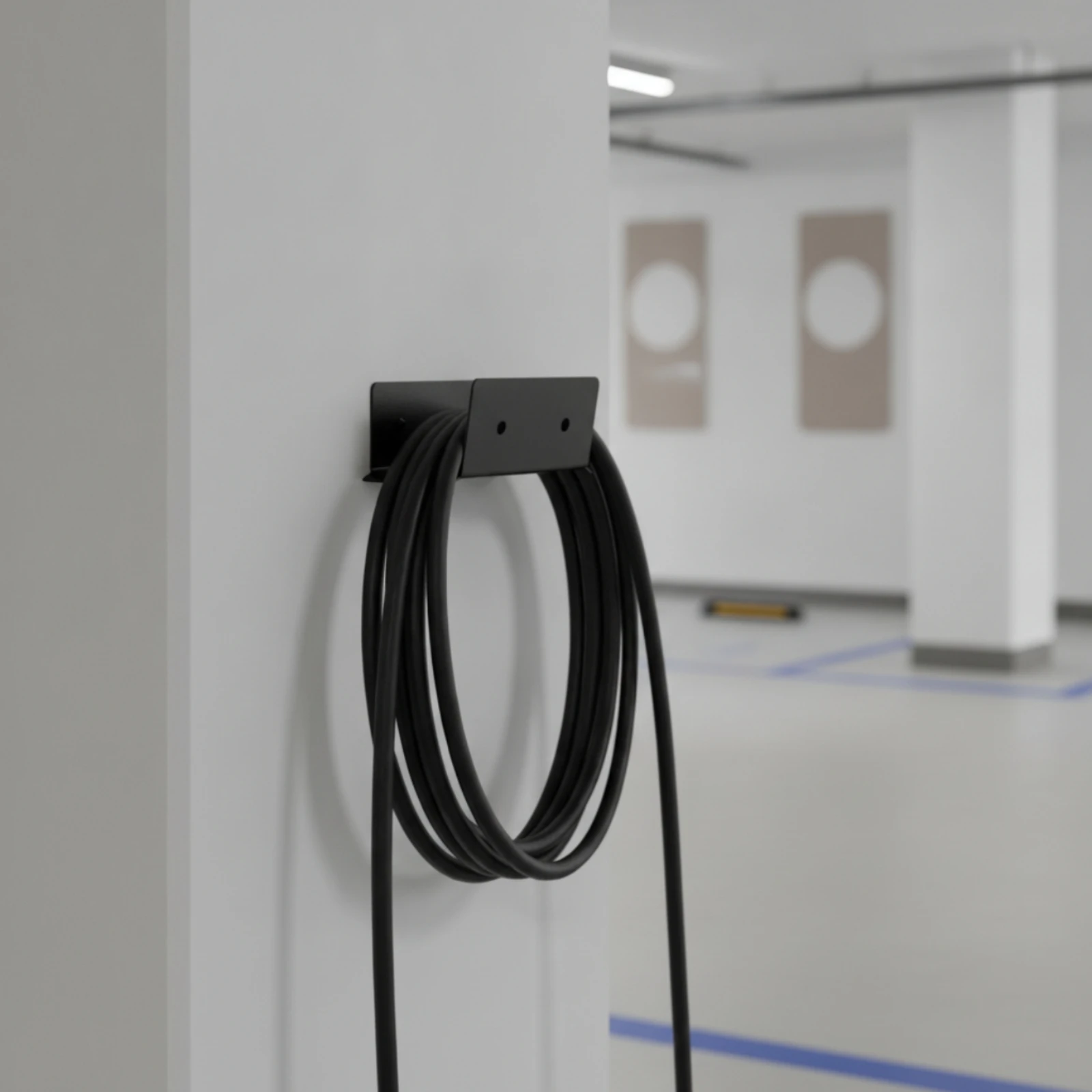 EV Cable Holder Sturdy Charging Cable Holder Wall Mount Secure Rustproof for Electric Vehicle Drivers, Garage