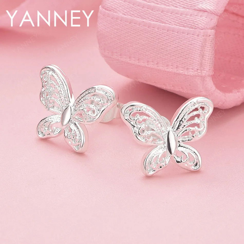 

Очаровательные изысканные серьги-бабочки из стерлингового серебра 925 пробы для женщин, модные украшения для свадебной вечеринки