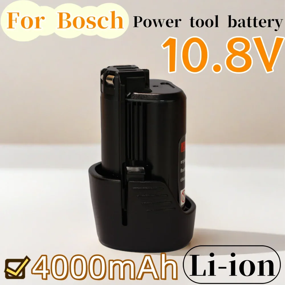 

10.8V Power Tool Battery For Bosch 4000mAh Li-ion Rechargeable Battery Replaceable Cordless Electric drill BAT411 BAT412