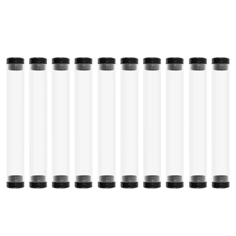

10Pcs Cylinder Pen Boxes Gift Empty Pen Case Clear Pencil Box Storage Container for Writing Pens Beadable Pens Display Stand