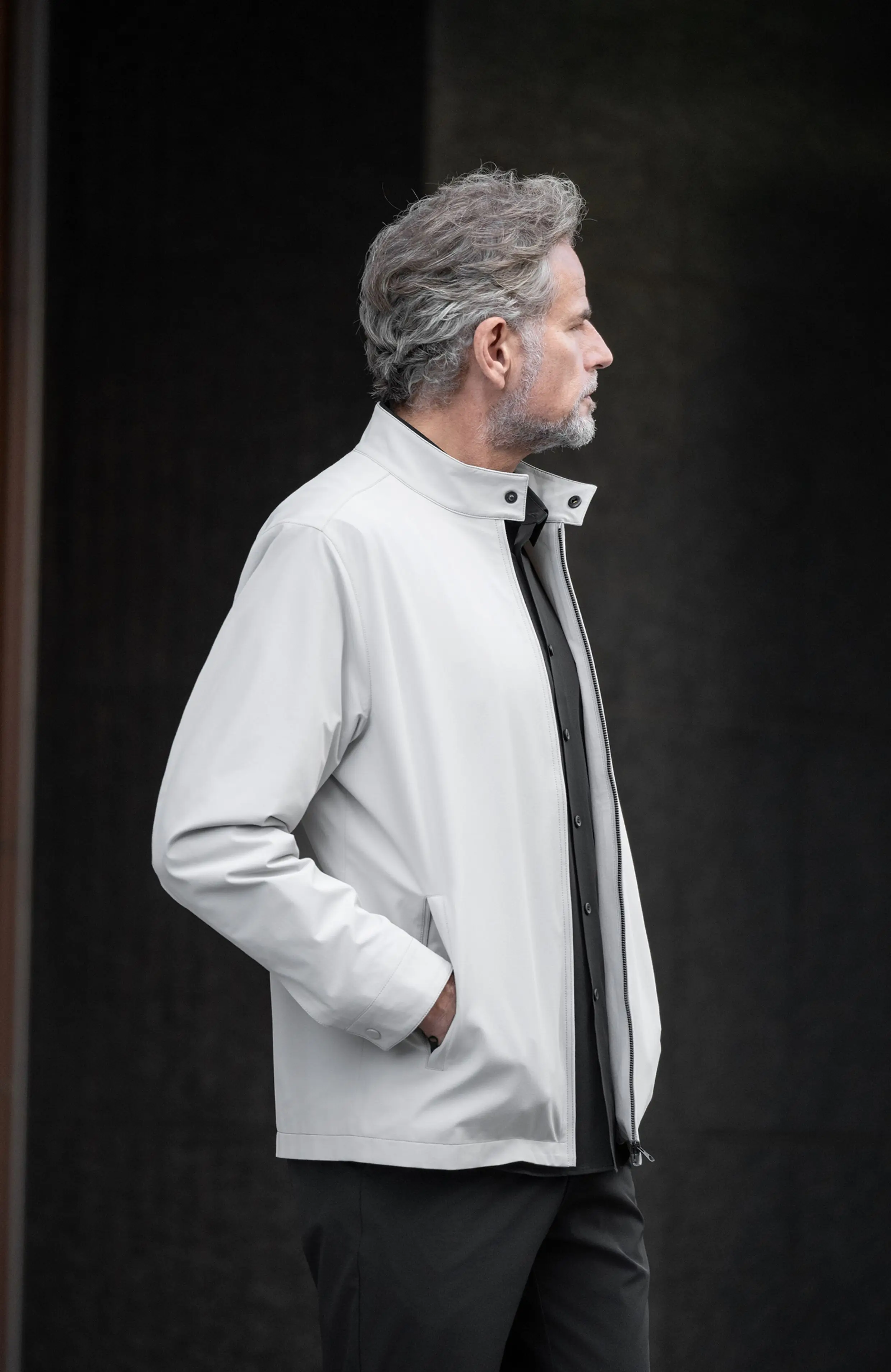 Giacca da uomo nuova primavera e autunno, giacca da pendolare con colletto rialzato alla moda per affari e tempo libero