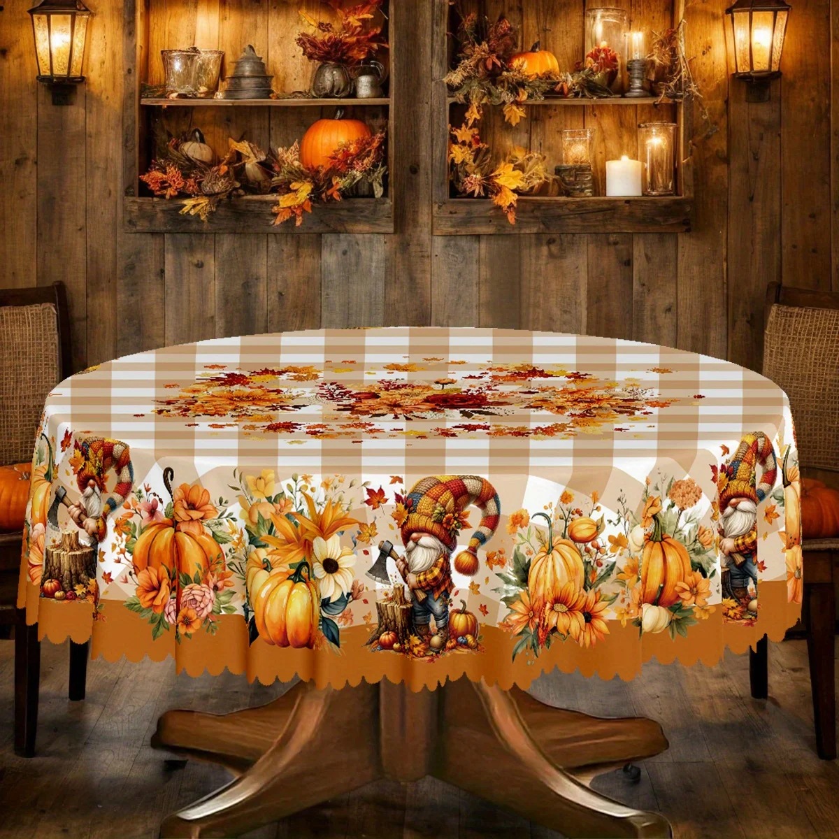 1 piece, polyester tablecloth, suitable for picnic, dinner, kitchen and dining room decorationzyc