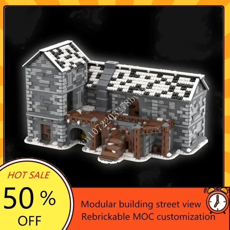 

4142PCS MOC Medieval Castle Custom Puzzle Model Castle Winter Castle Technical DIY Set Toy For Education Adult Holiday Gift