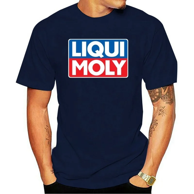 heavyweight Informal Mens Clothes Liqui Moly  Lubricants Oil Logo Print Men Tops Great Cotton Casual Short Sleeve Custom-Made