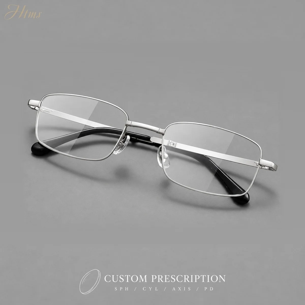 HTMS Titanium Prescription Glasses Blue Light Blocking Progressive Multifocal Optical Eyewear Custom Myopia Hyperopia Glasses