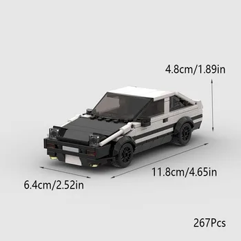 267Pcs AE86 Racing Car Model Building Block Toys Classic MOC Educational Gift for Kids Car Model Kit for Assembling & Display 2