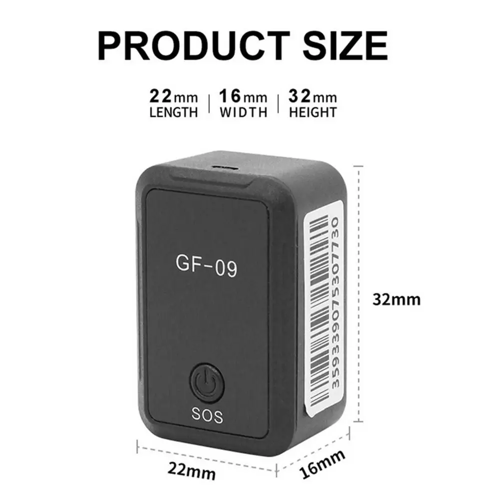Mini Gps Tracker per auto Gf09 Micro localizzatore magnetico per auto Gps dispositivo di posizionamento per il monitoraggio in tempo reale App dispositivo di registrazione remota