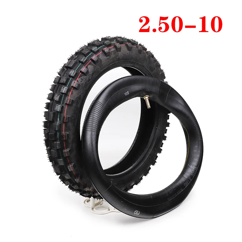 2.50-10 Inner Tube Outer Tires for Front or Rear Tires 10 Inch Motocross Motocross Pit Bike for CRF50 Off-road Motorcycle