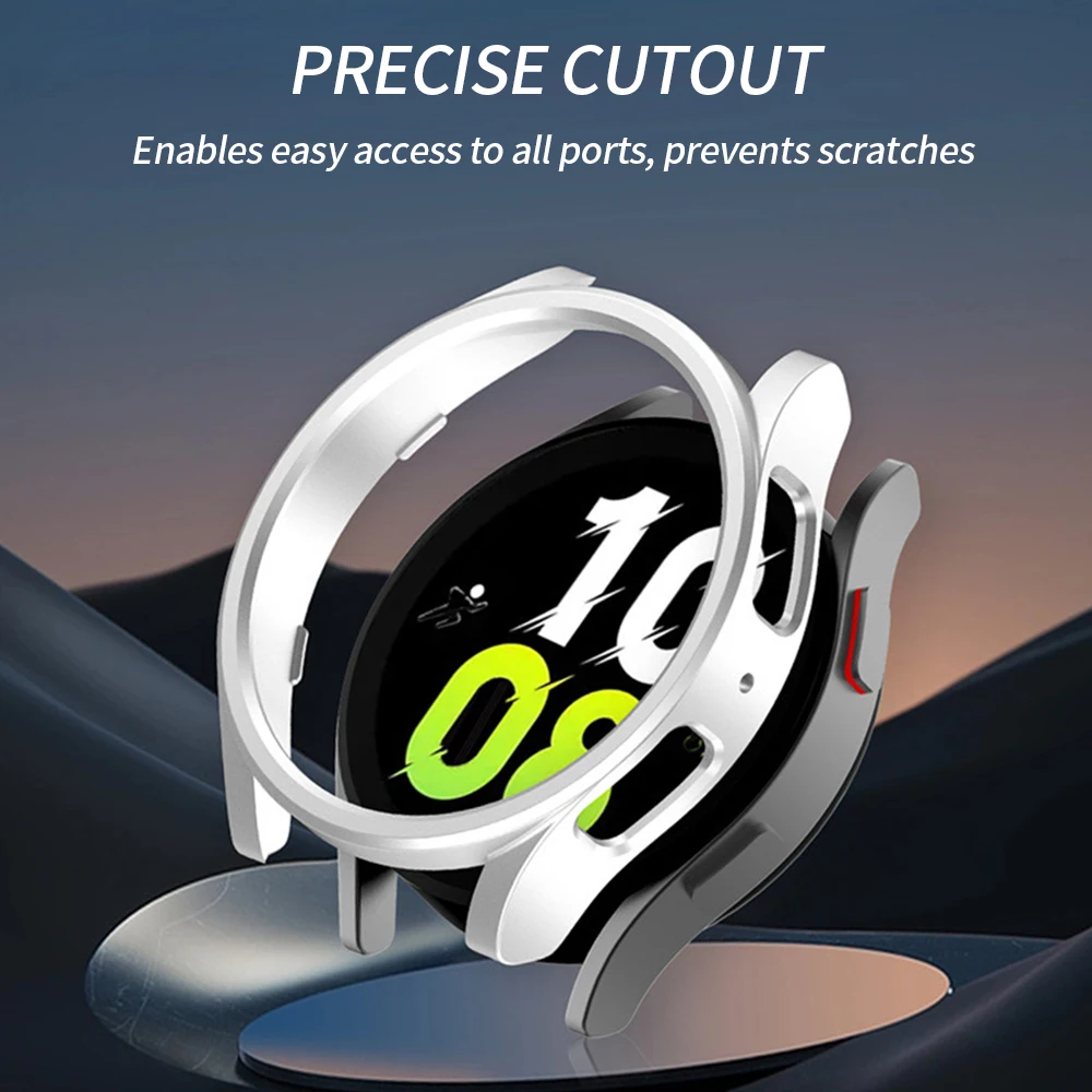 Funda para Samsung Galaxy Watch 6, Protector de pantalla de 40mm y 44mm, parachoques de PC, todo alrededor, Accesorio clásico de 43mm y 47mm