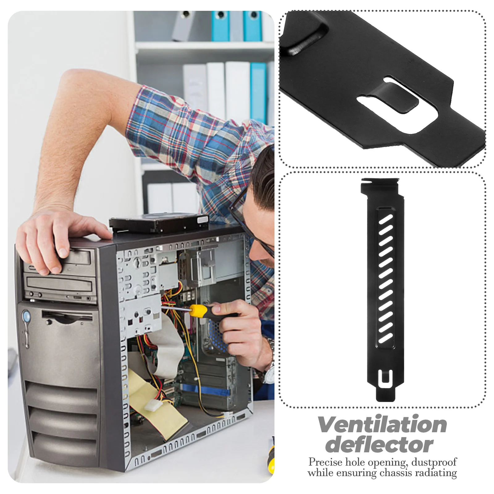 

20Pcs Pci Slot Blanking Plate Metal Computer Back Slot Cover Vented Expansion Blank for Pc Case Heat Dissipation Dustproof