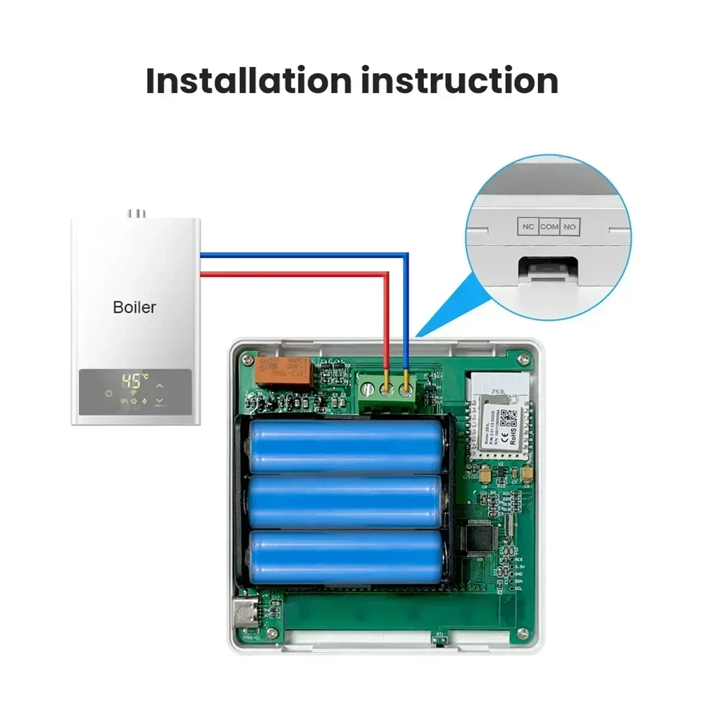 Termostato inteligente WiFi para caldera de Gas, controlador de temperatura para el hogar, aplicación de Control remoto